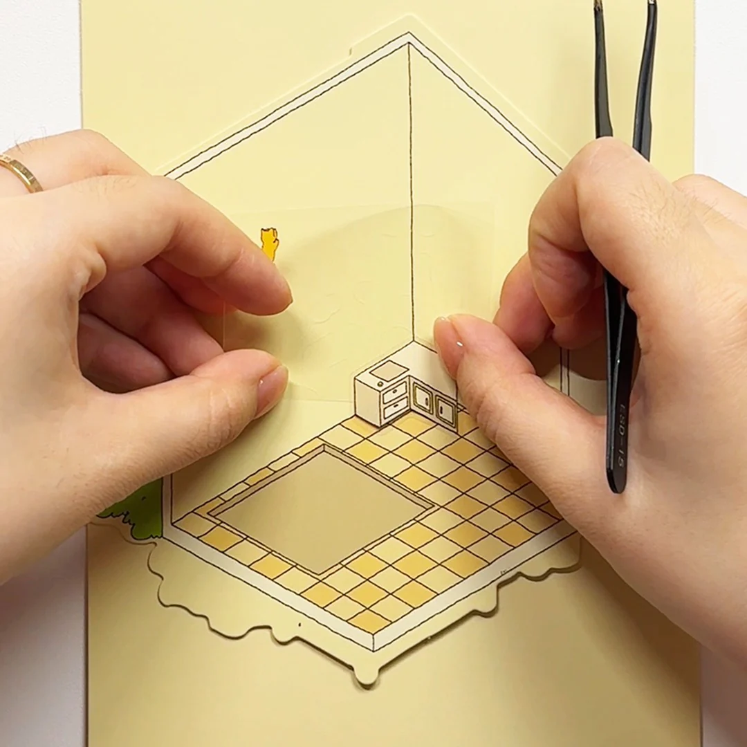 Pré-visualize seu design com a folha de adesivos